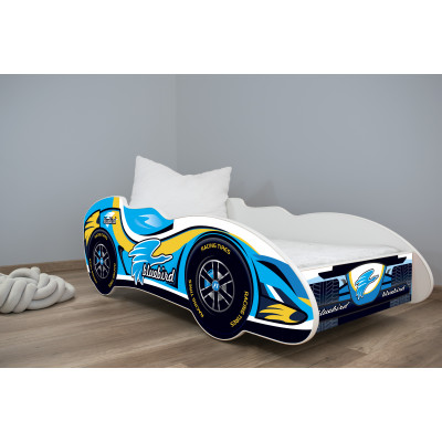 Detská auto posteľ Top Beds F1 140cm x 70cm - BLUE BIRD